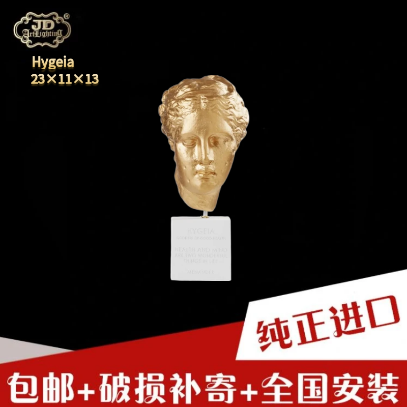 现货希腊工厂原装进口黑色金色宝蓝色手工陶土海吉亚健康女神雕塑 现货希腊工厂原装进口黑色金色宝蓝色手工陶土海吉亚健康女神雕塑